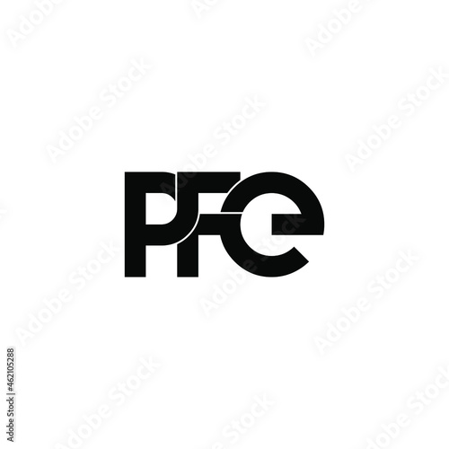 pfe initial letter monogram logo design