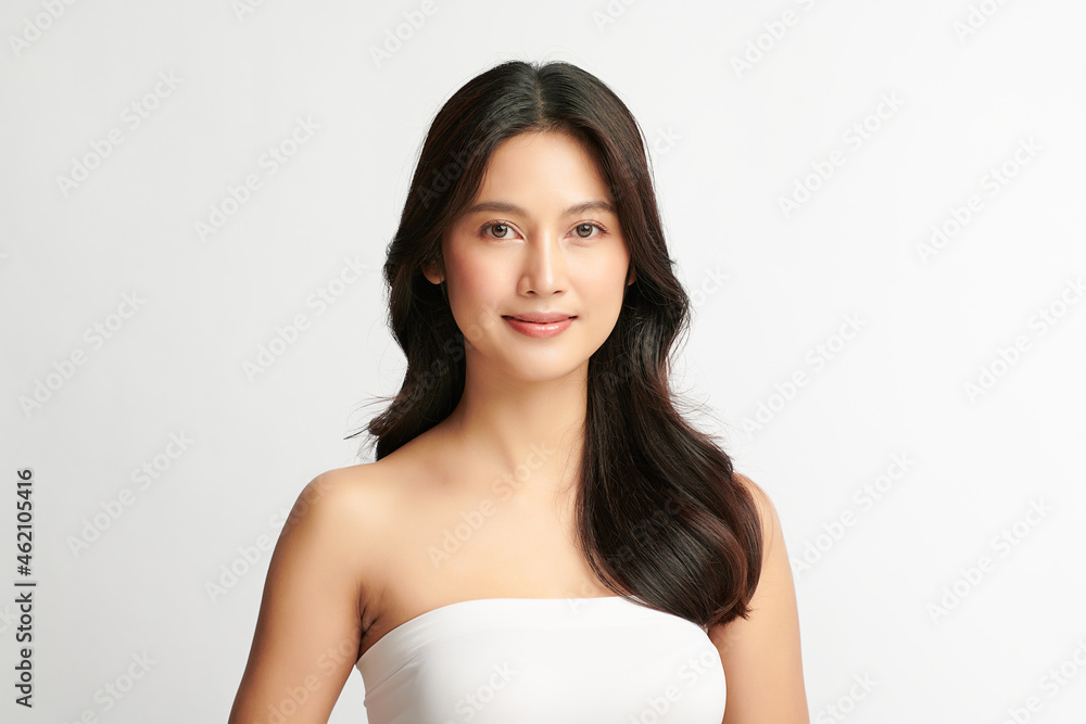 Beautiful young asian woman with clean fresh skin on white background, Face care, Facial treatment, Cosmetology, beauty and spa, Asian women portrait. Beautiful young asian woman with clean fresh skin on white background, Face care, Facial treatment, Cosmetology, beauty and spa, Asian women portrait.