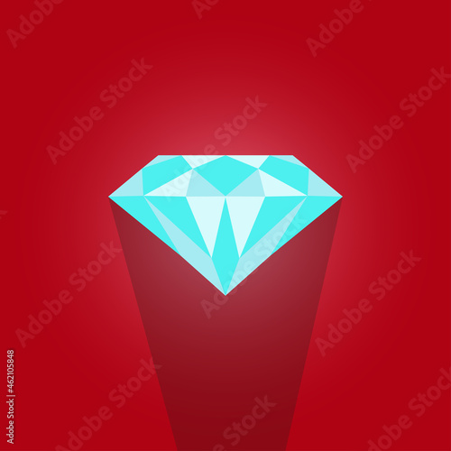 vector illustration of flat icon or beautiful diamond logo, very suitable for logos or icons