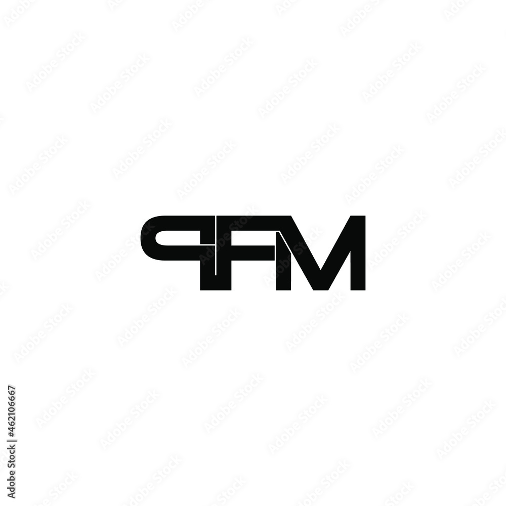 pfm initial letter monogram logo design pfm initial letter monogram logo design