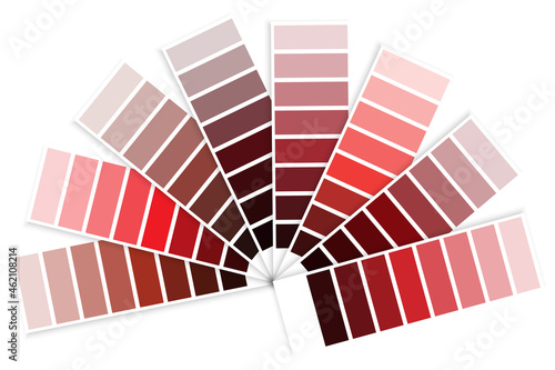 Color palette scale of red. Handwritten picture. Design template. Graphic background. Vector illustration. Stock image.  photo