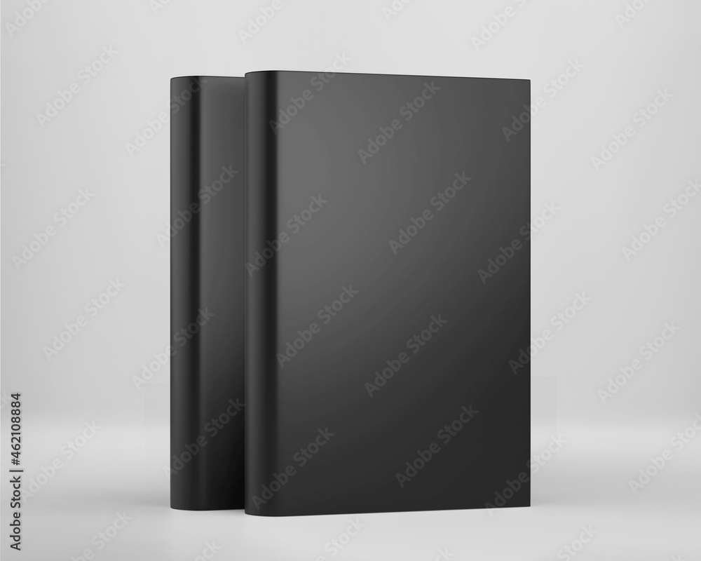 Black HardCover Book Mockup, Dark Blank paper book template, 3d rendering isolated on light background Black HardCover Book Mockup, Dark Blank paper book template, 3d rendering isolated on light background