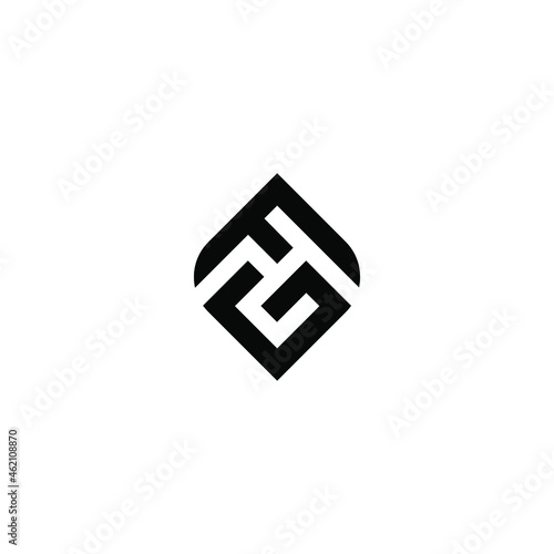 inital letter FG logo design vector