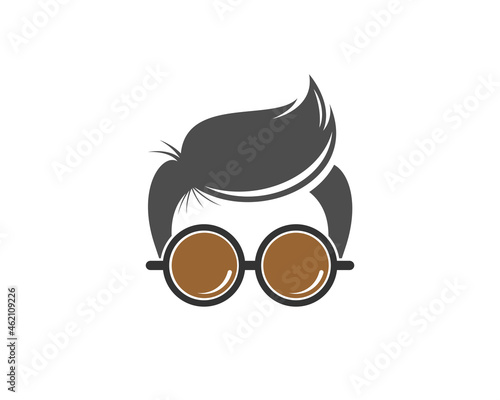 Boy glasses with coffee cup as eyeglasses