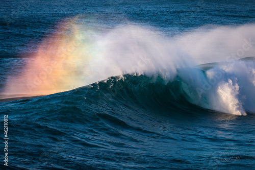 Rainbow over a wave  Sydney Australia