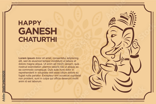 Happy ganesh chaturti celebration poster