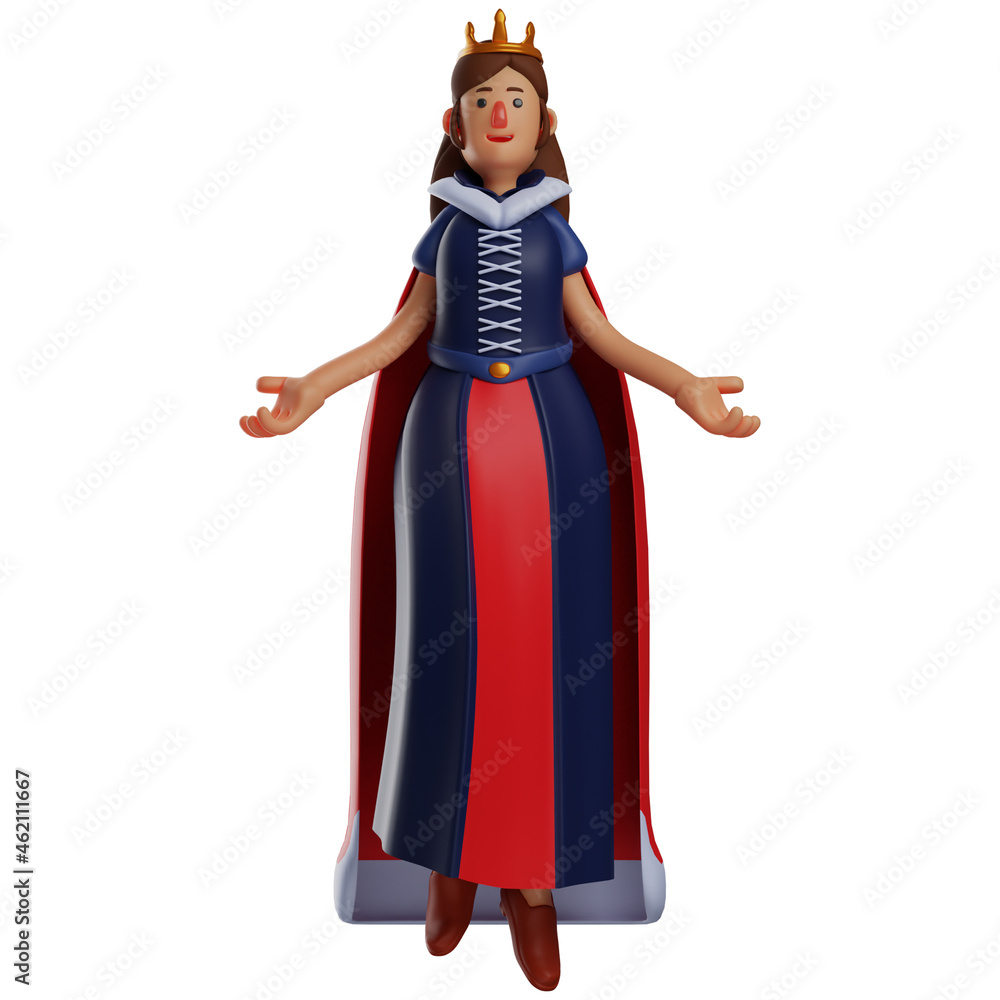 Pretty Face Queen 3DCartoon Picture showing her smile Pretty Face Queen 3DCartoon Picture showing her smile