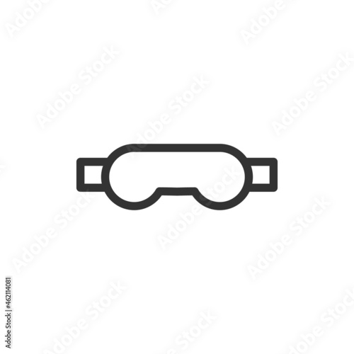 Thin line icon of sleeping mask.