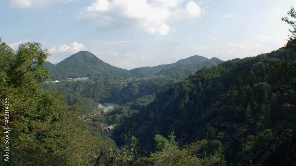 Mountains and forests from high ground in Japan Mountains and forests from high ground in Japan