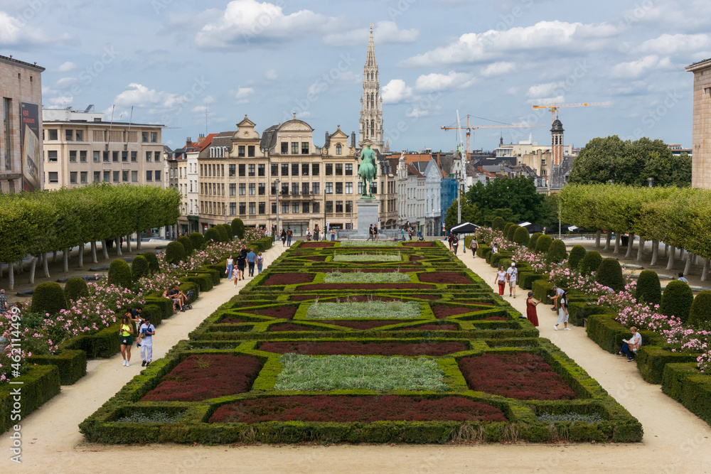 panoramic view of the mount of arts brussels belgium europe