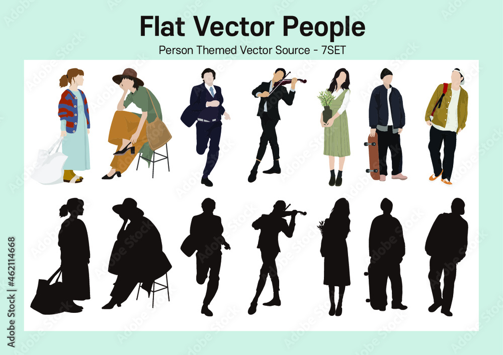 Naklejka premium 21100520_Person Themed Vector Source - 7SET