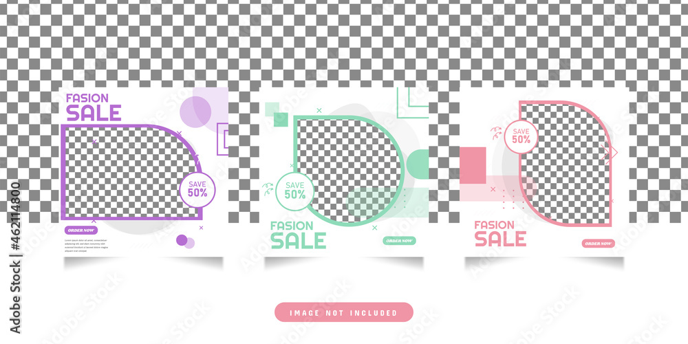 Fashion sale social media post template