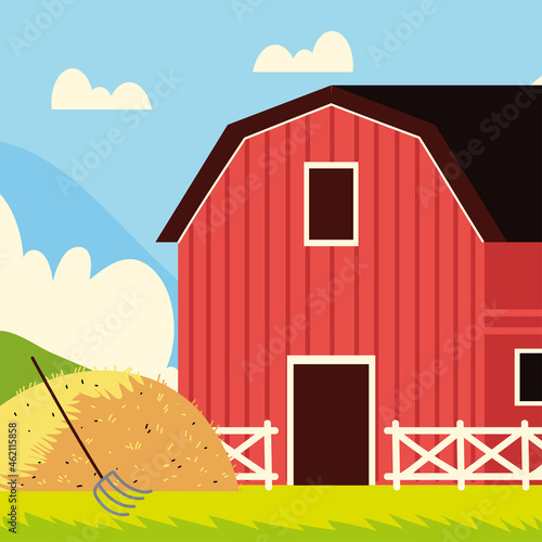 farm barn and hay