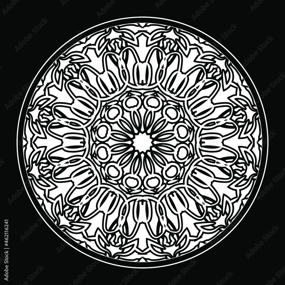 Circular pattern mandala art decoration elements Circular pattern mandala art decoration elements