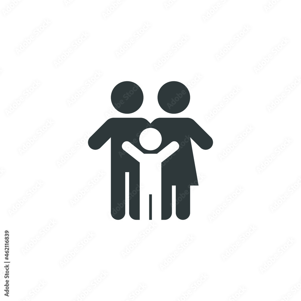 Parent and child icon. Simple solid style. People, kid, symbol, member, insurance, mother, son, father, generation, person, family love concept. Vector illustration isolated on white background EPS 10 Parent and child icon. Simple solid style. People, kid, symbol, member, insurance, mother, son, father, generation, person, family love concept. Vector illustration isolated on white background EPS 10