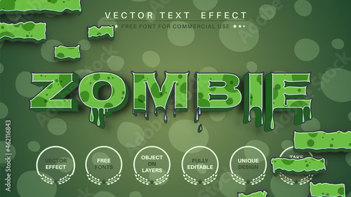 Zombie 3D - Editable Text Effect, Font Style