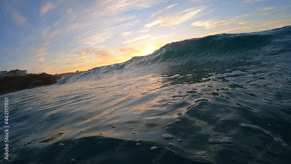 Crushing wave at sunset, Sydney Australia Crushing wave at sunset, Sydney Australia