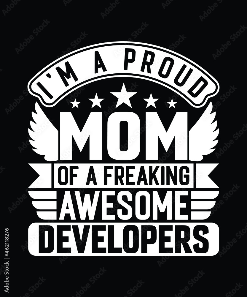Mom Developers T Shirt Design.