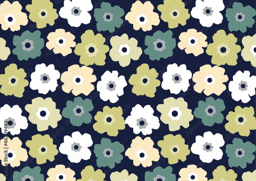 rétro color Flower textile pattern rétro color Flower textile pattern
