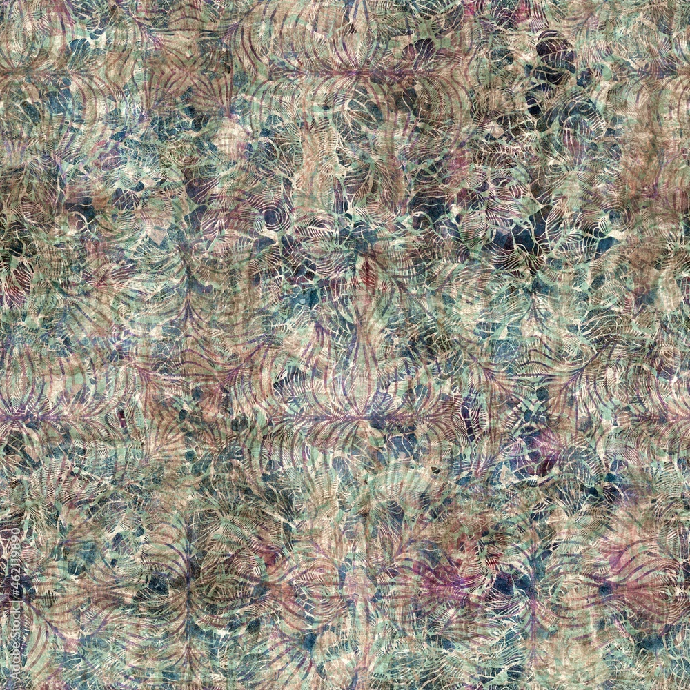 Seamless elegant mixed media pattern in navy, blue, pink, and cream. High quality illustration. Ornate and highly detailed and textured realistic faux collage. Sophisticated intense textile design. Seamless elegant mixed media pattern in navy, blue, pink, and cream. High quality illustration. Ornate and highly detailed and textured realistic faux collage. Sophisticated intense textile design.