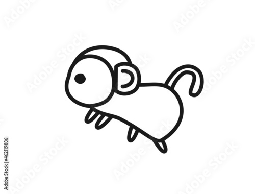 シンプルでゆるい猿のイラスト