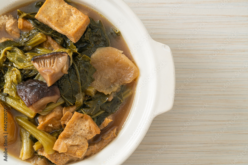 Chinese vegetable stew with tofu or mixture of vegetables soup Chinese vegetable stew with tofu or mixture of vegetables soup