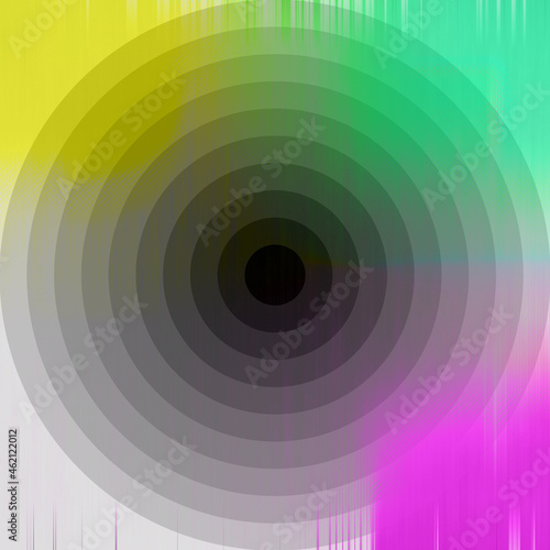 Abstract concentric circle grunge background image.