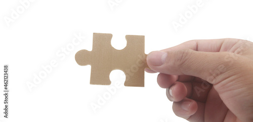 Connecting jigsaw puzzle. Business solutions success and strategy concept