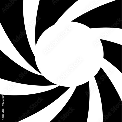 Abstract background inside of a gun barrel. Spiraled interior of a gun. 007 logo.
