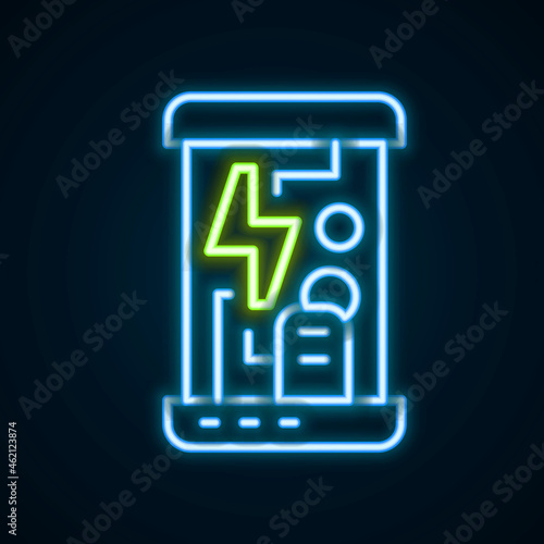 Glowing neon line Futuristic cryogenic capsules or containers icon isolated on black background. Cryonic technology for humans or cryogenic chamber. Colorful outline concept. Vector © Iryna