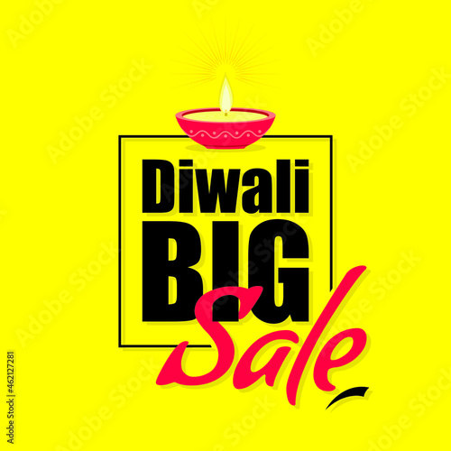 Creative Template of Diwali Big Sale | Diwali Oil Lamp or Diya