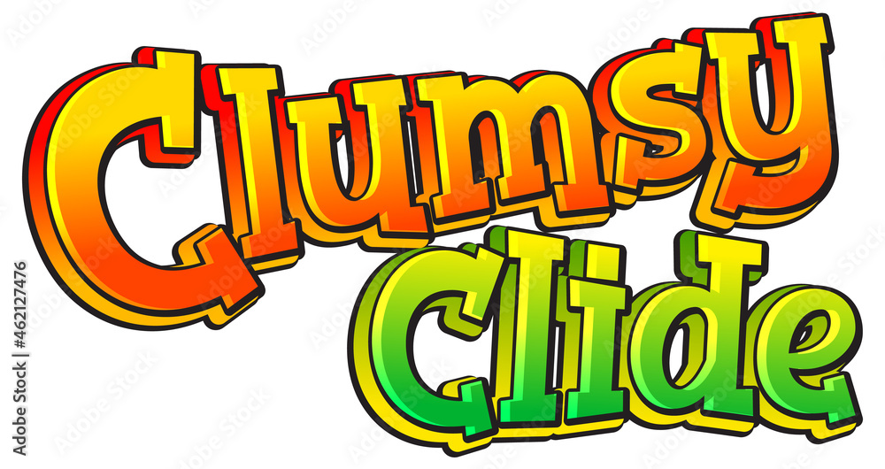 Fototapeta premium Clumsy Clide logo text design