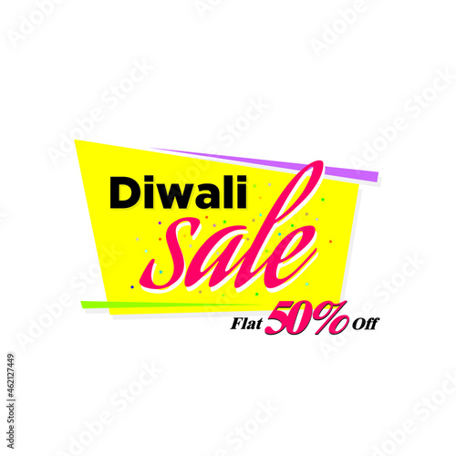 Template of Diwali Sale Flat 50% off | Creative Design of Diwali Sale