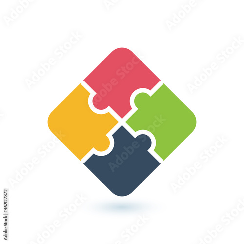 puzzle - jigsaw puzzle icon vector design template. Stock Vector illustration isolated on white background.