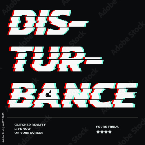 creative technology disturbance typography distorted poster design