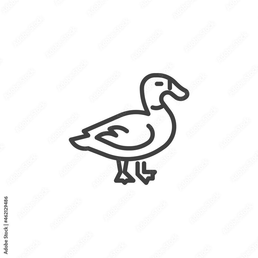 Duck bird line icon Duck bird line icon