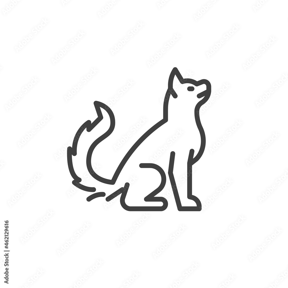 Dog animal line icon Dog animal line icon