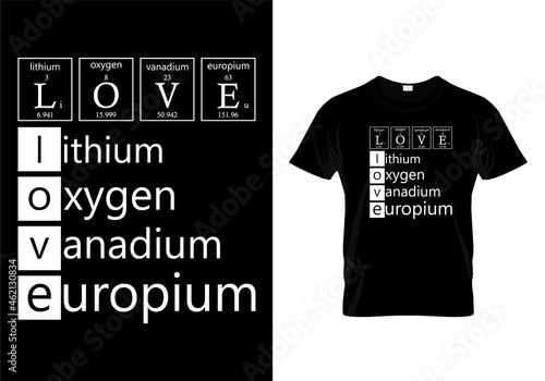 Love Funny Chemistry T-Shirt Design 