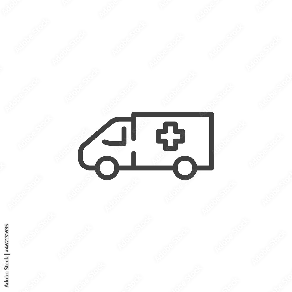 Ambulance car line icon Ambulance car line icon
