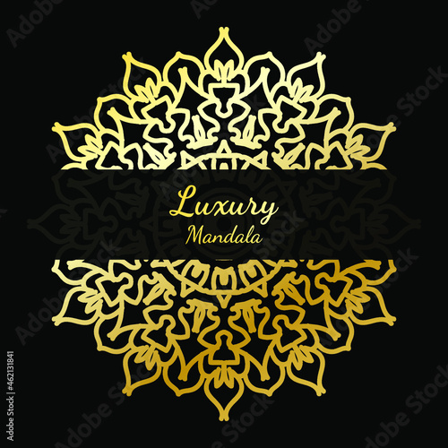 Vector round abstract circle. Luxury Mandala style.