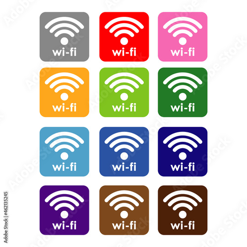 便利なフリーWi-Fi（ワイファイ）のベクターアイコン