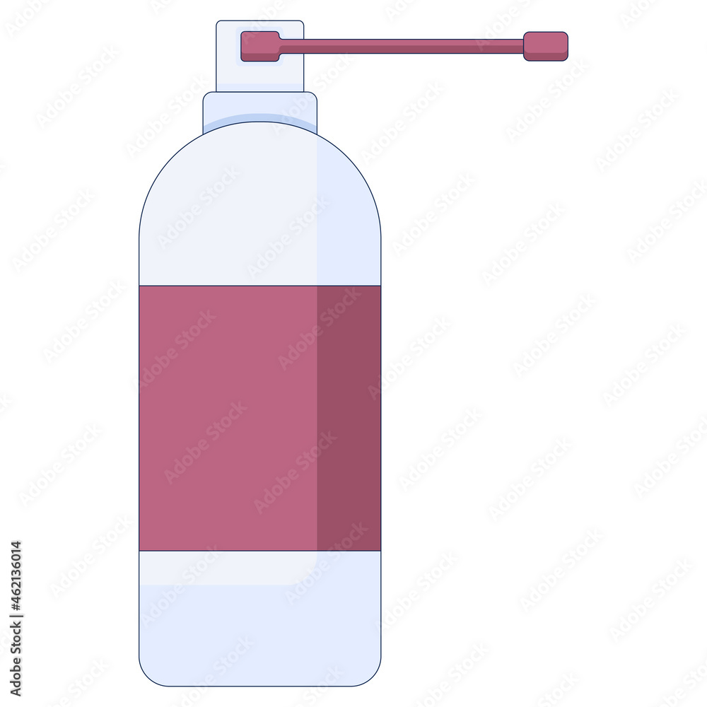 Medical concept. Throat sprays. For colds, flu, cough medicine throat sprays in a flat style, isolated on a white background. . Vector illustration Medical concept. Throat sprays. For colds, flu, cough medicine throat sprays in a flat style, isolated on a white background. . Vector illustration