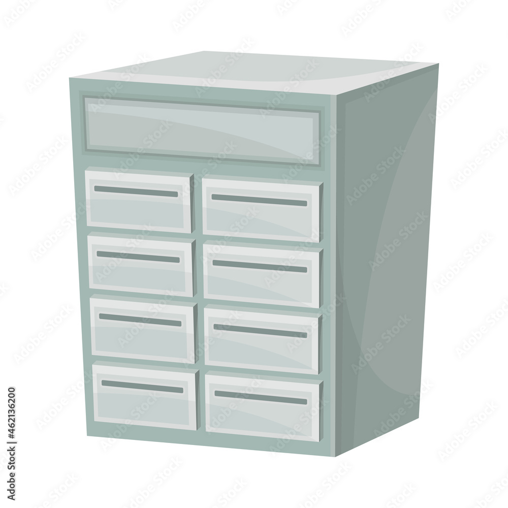 Mailbox for correspondence deliery. Modern post box for paper letters and newspapers flat vector illustration Mailbox for correspondence deliery. Modern post box for paper letters and newspapers flat vector illustration
