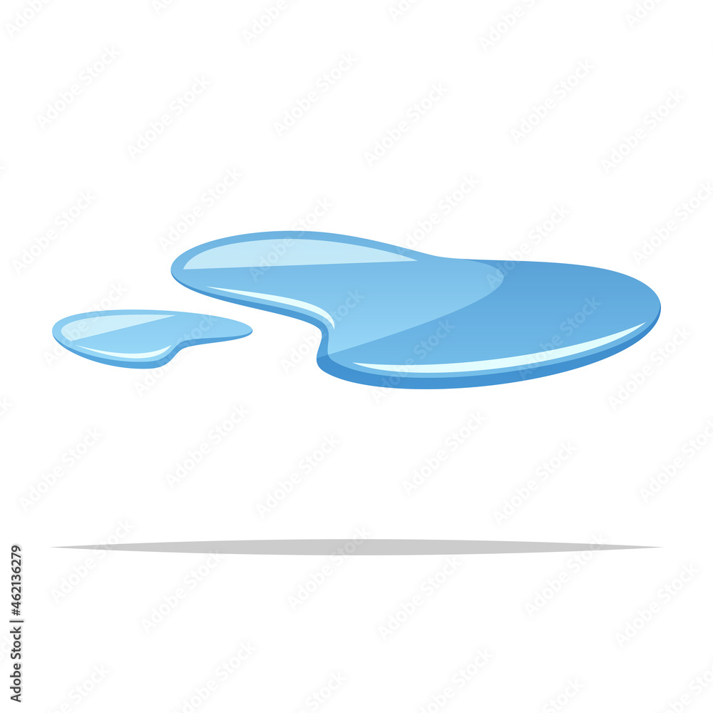 Obraz premium Water puddle vector isolated illustration