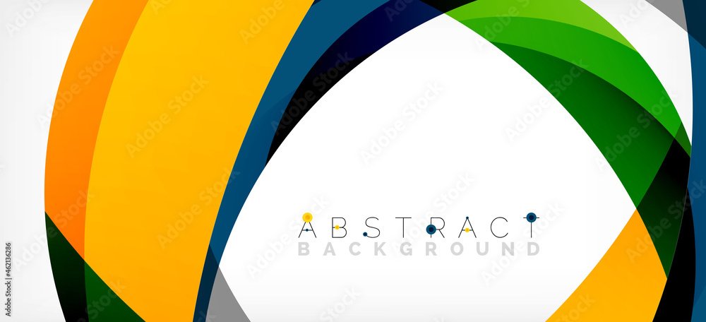 Color circle shapes, minimal geometric background. Trendy dynamic composition. Vector Illustration For Wallpaper, Banner, Background, Landing Page Color circle shapes, minimal geometric background. Trendy dynamic composition. Vector Illustration For Wallpaper, Banner, Background, Landing Page