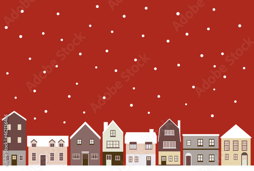 背景素材_クリスマスの街並み