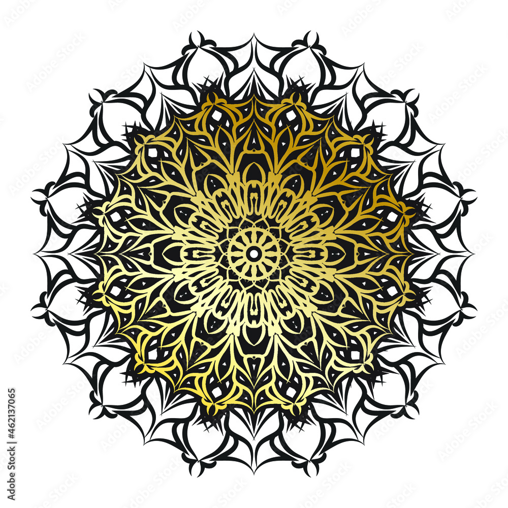 Vector round abstract circle. Luxury Mandala style.