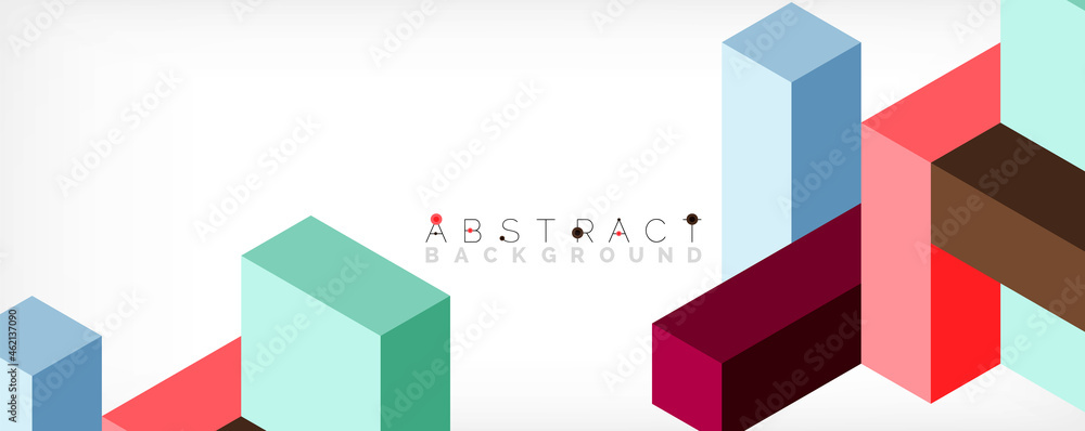 Abstract background. 3d cubes, cubic elements and blocks. Techno or business concept for wallpaper, banner, background, landing page Abstract background. 3d cubes, cubic elements and blocks. Techno or business concept for wallpaper, banner, background, landing page