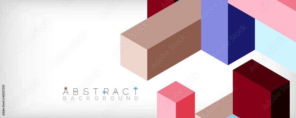 Abstract background. 3d cubes, cubic elements and blocks. Techno or business concept for wallpaper, banner, background, landing page Abstract background. 3d cubes, cubic elements and blocks. Techno or business concept for wallpaper, banner, background, landing page