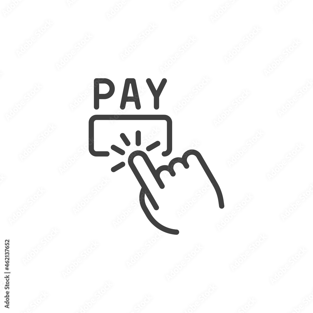 Pay per click advertising line icon Pay per click advertising line icon